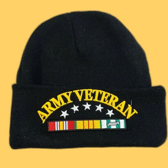 Army Veteran Knit Beanie Cap - NWOT - Picture 2 of 4